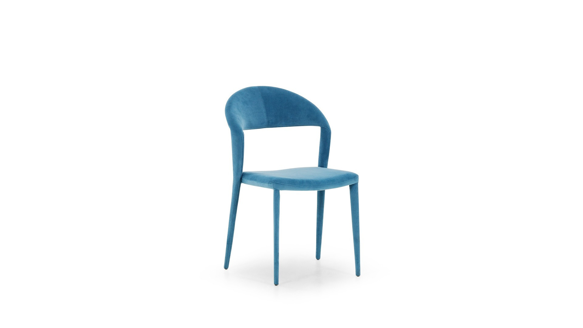 Chaise DENVER - Un dossier ouvert qui ne manque ni de style ni de confort. Aspect velours ou vintage