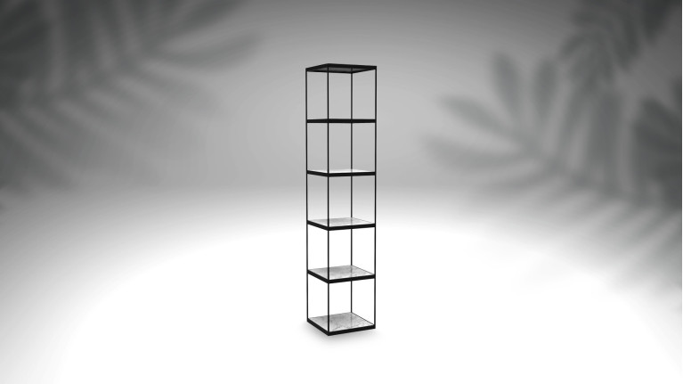 Colonne design industriel en fer, 210 cm de haut, Damo