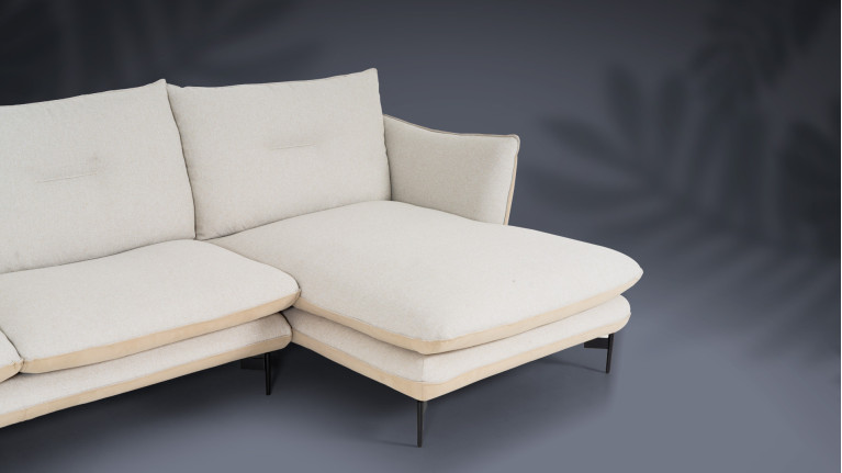 Canapé d'angle FLUFFY | Confort plumes, ligne compacte