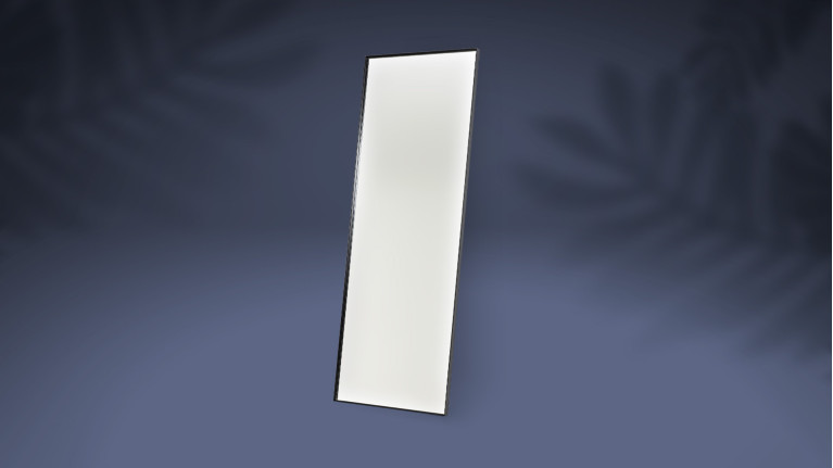 Grand miroir rectangulaire doré L.70 MARS