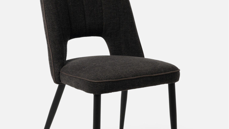 Chaise en tissu et acier, pour salle à manger design, ST2204