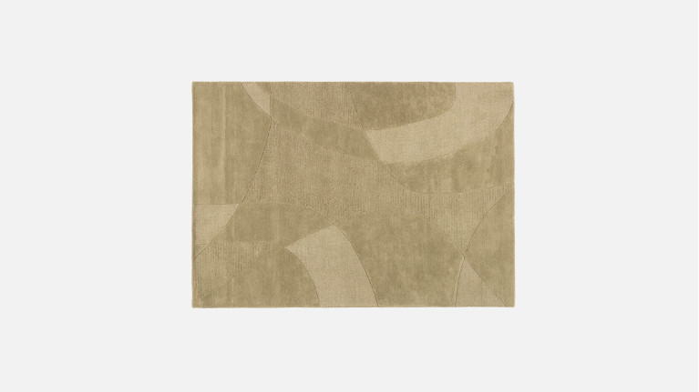 Tapis 100% laine tuftée main, tons doux monochrome, Piana