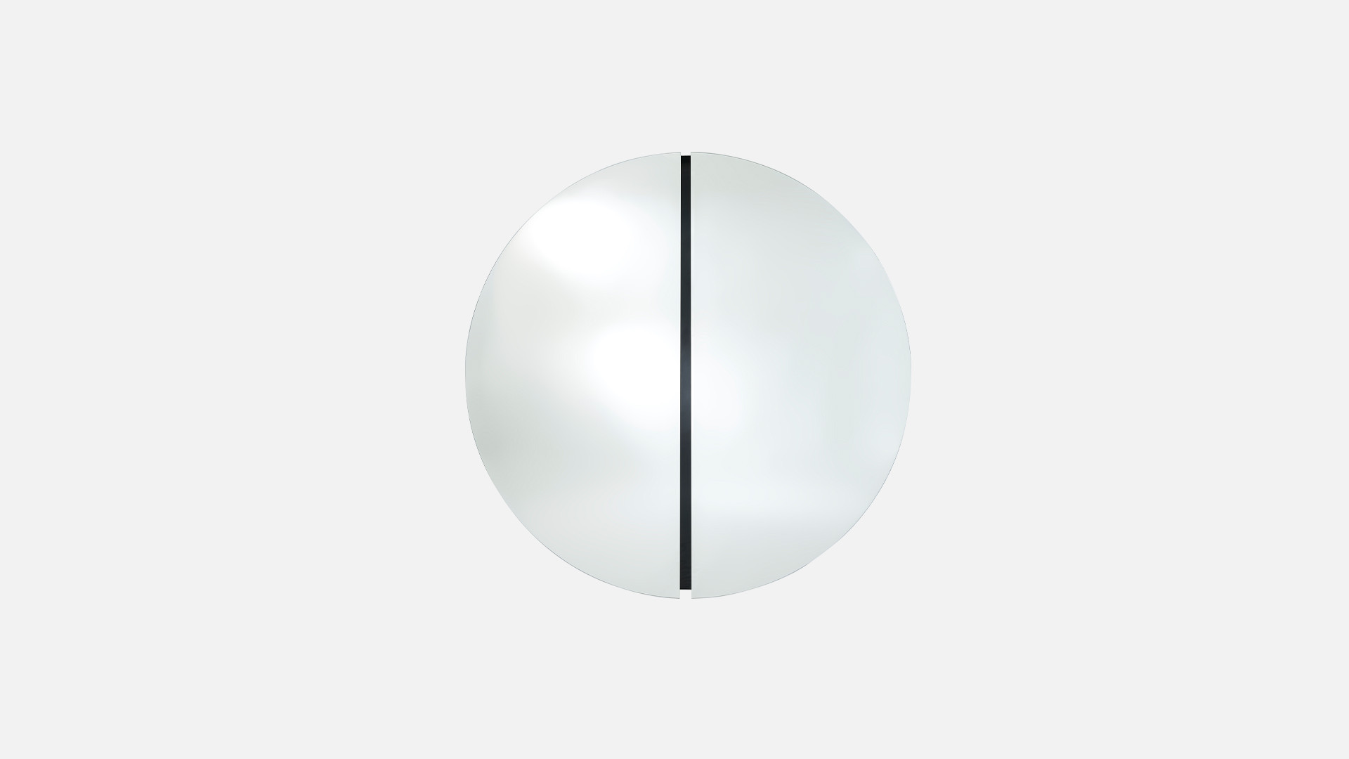 Miroir mural design rond, très grande taille, Luna Balck