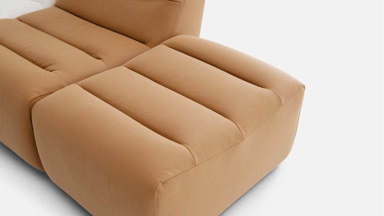 Pouf en cuir, 100% modulable et personnalisable, Lotus