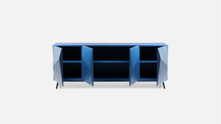 Buffet 4 portes laque mat ORIGAMI | Design minimaliste