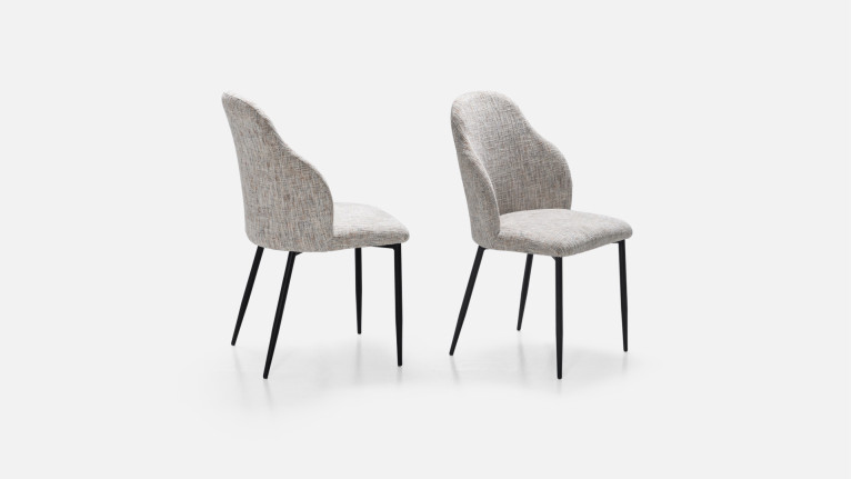 Chaise de salle à manger design italien en tissu, Bump