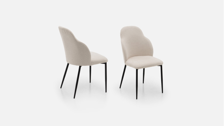 Chaise de salle à manger design italien en tissu, Bump