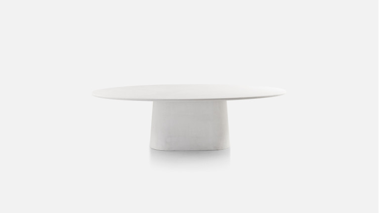 Table à manger design effet béton ciré, Andy