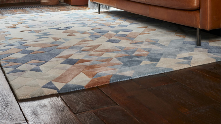 Tapis tufté main, moderne, forme géométrique, Enigma