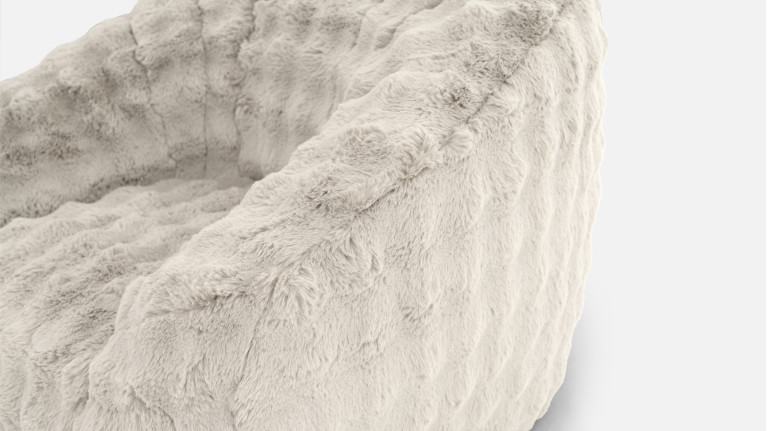 Fauteuil tissu YETI | Douceur irrésistible et style chaleureux