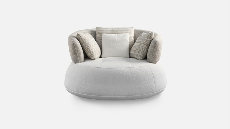 Fauteuil pivotant tissu TIFFANY | Confortable et pivotant