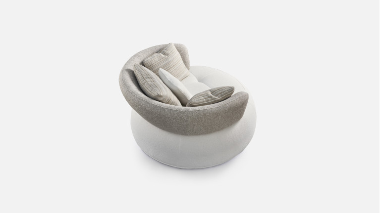 Fauteuil pivotant tissu TIFFANY | Confortable et pivotant