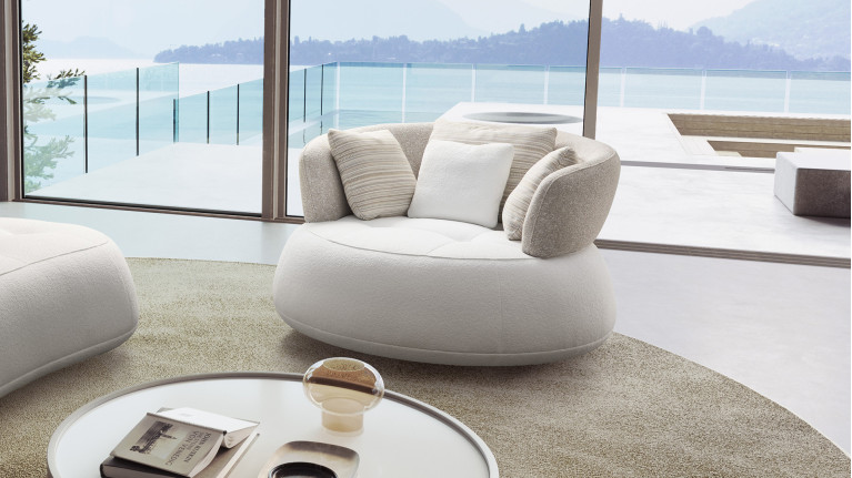 Fauteuil pivotant tissu...