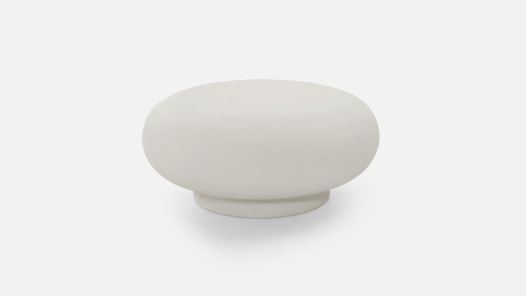 Table basse design avec finition enduit à la chaux, Poppy