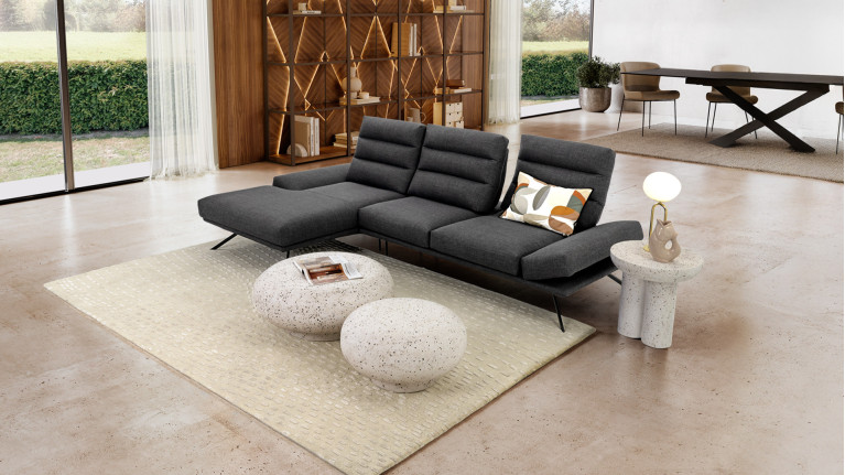 Table basse design avec finition enduit à la chaux, Poppy