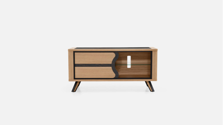 Meuble TV LOTUS | Rangement discret et design sculpté