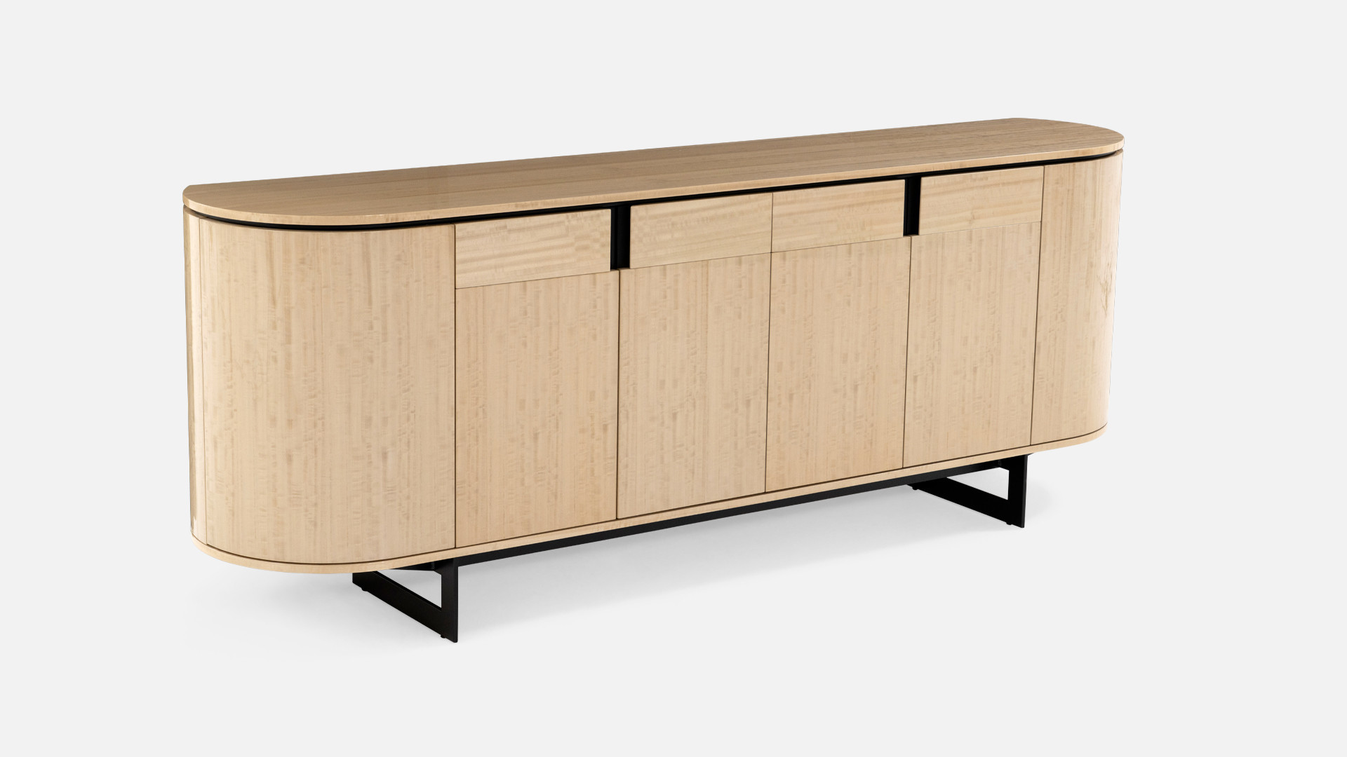 Buffet COSMOS eucalyptus clair | Design galbé et teinte lumineuse