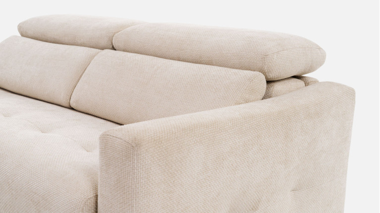 Canapé convertible avec têtières tissu TUCA | Allure contemporaine