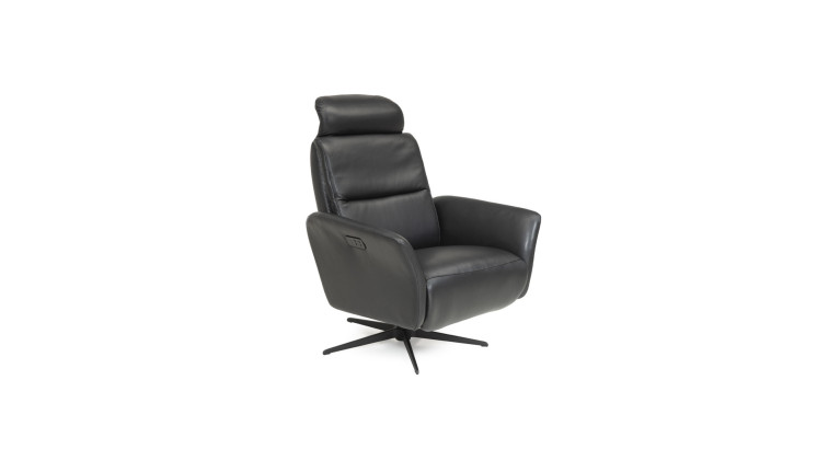 Fauteuil relaxation électrique HIPSTER | avec têtière et repose-pieds