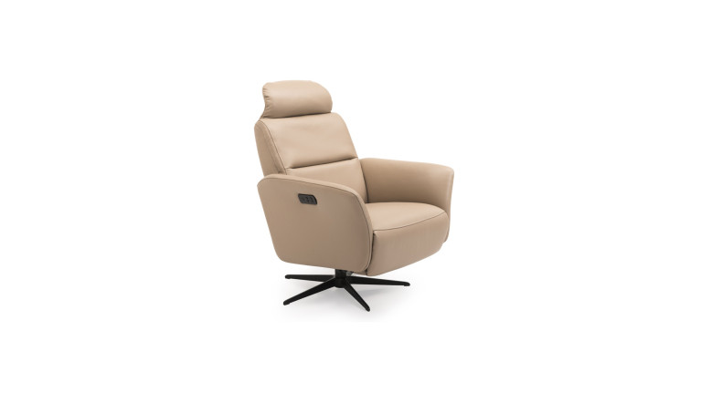 Fauteuil relaxation électrique HIPSTER | avec têtière et repose-pieds