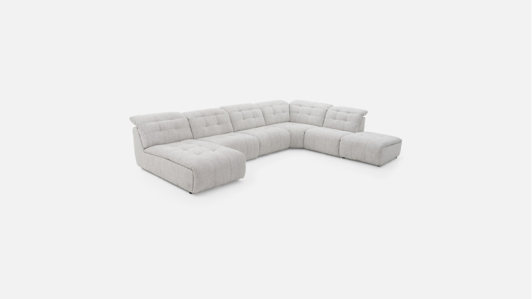 Canapé d'angle modulable relaxation électrique SAFRAN