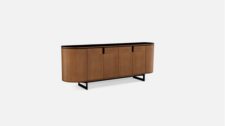 Buffet Cosmos noyer | Courbes douces et finitions haut de gamme