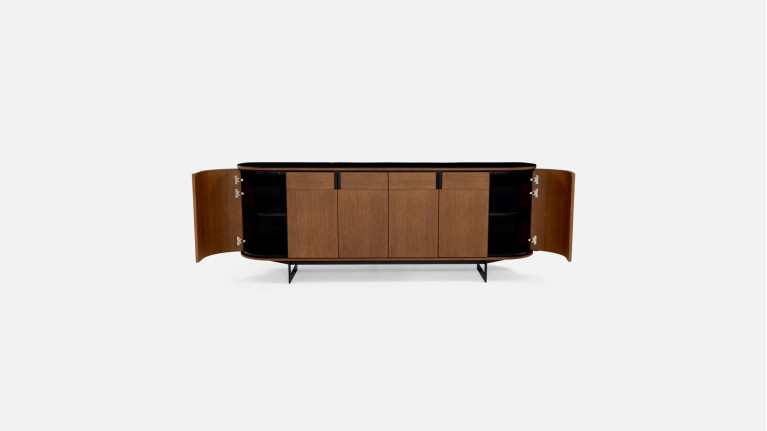 Buffet Cosmos noyer | Courbes douces et finitions haut de gamme
