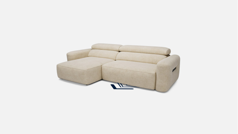 Canapé d’angle relaxation électrique en tissu  RÉVÉLATION