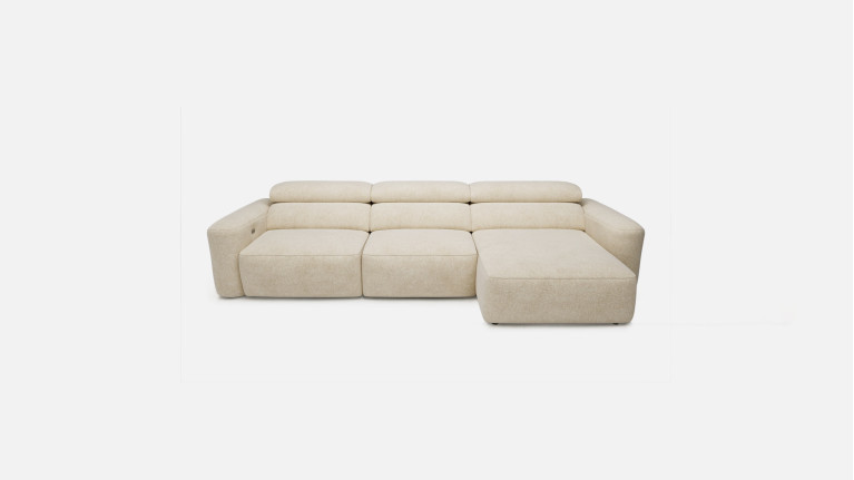 Canapé d’angle relaxation électrique en tissu  RÉVÉLATION