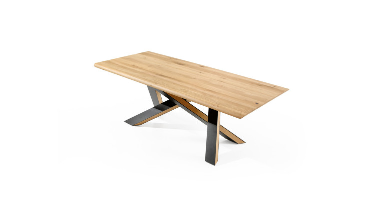 Table de repas ONTARIO en chêne | Plateau personnalisable