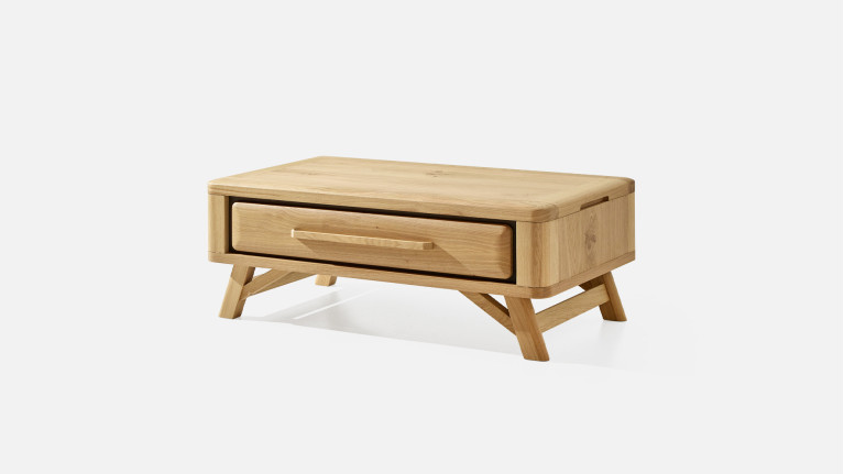 Table basse ONTARIO en chêne | Plateau relevable