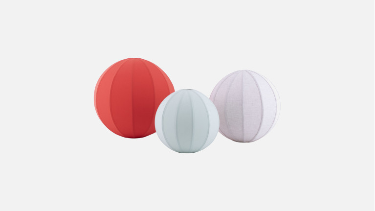 Lampe BOOM en lin | Globe lumineux design