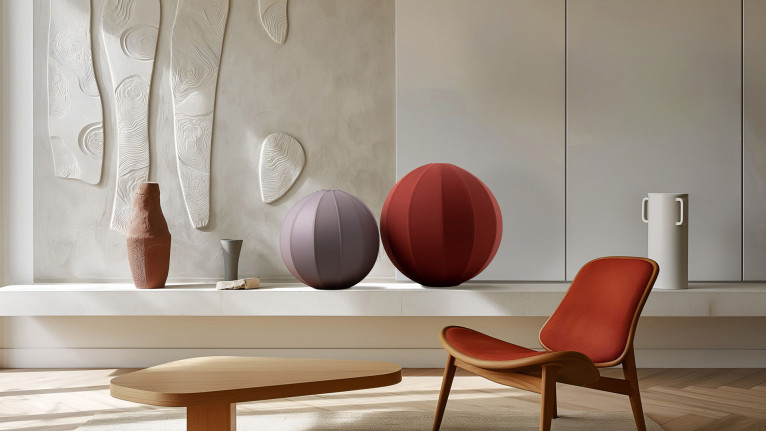 Lampe BOOM en lin | Globe lumineux design