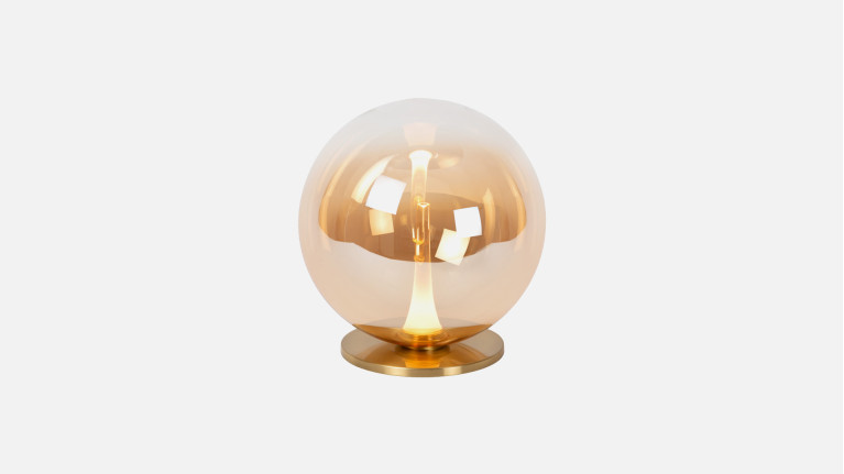 Lampe GISELA en verre fumé | Lampe à poser LED