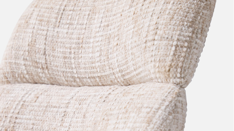 Chaise pivotante 360° CHAPI tissu bouclé – Piétement acier