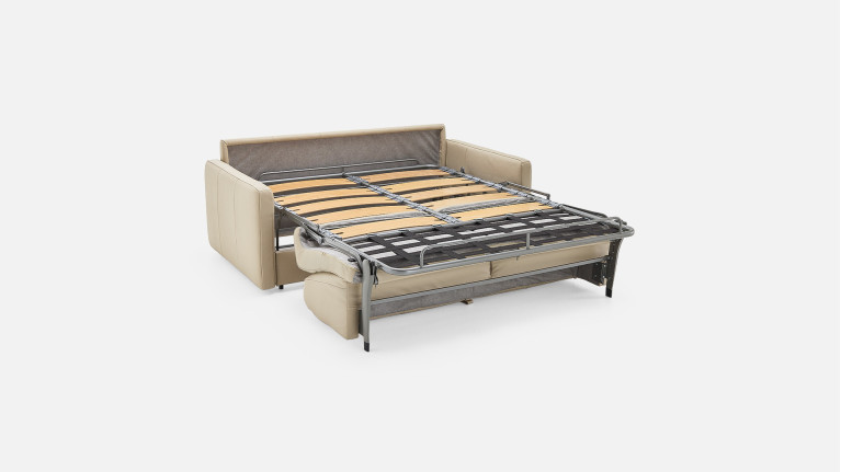 Canapé convertible cuir EMILIE gain de place élégant