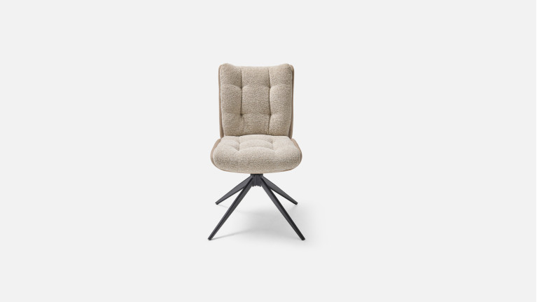 Chaise MOLTON pivotante en tissu bouclé – Confort & Design