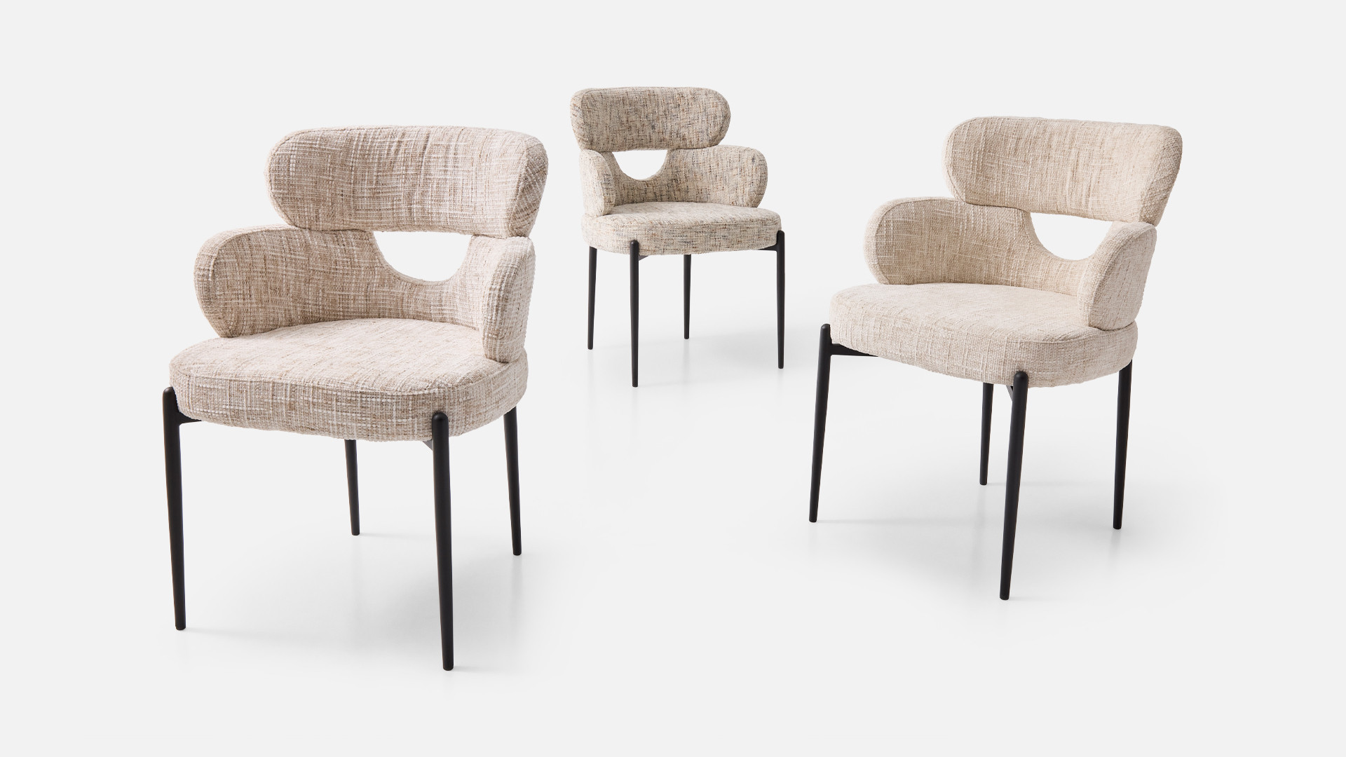 Fauteuil de table TOPAZE – Dossier ajouré, confort supérieur