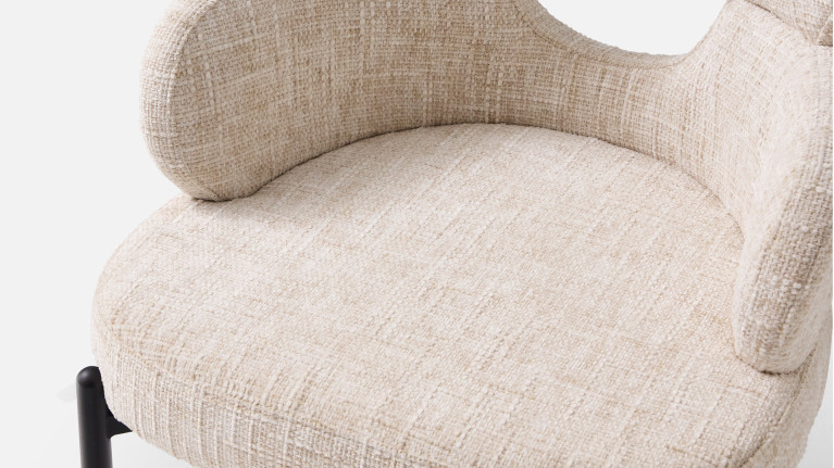 Fauteuil de table TOPAZE – Dossier ajouré, confort supérieur