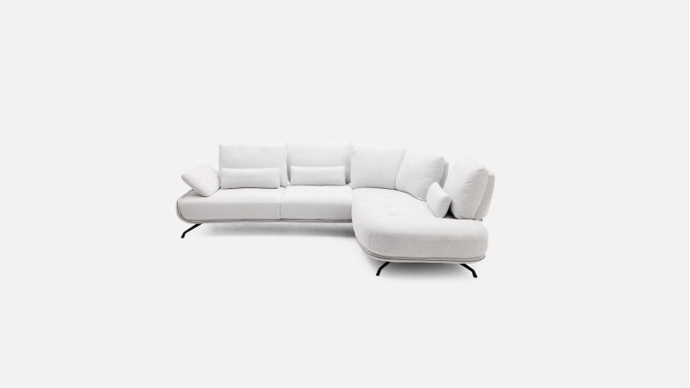 Canapé d'angle méridienne PACHA – Accoudoir réglable, +150 tissus