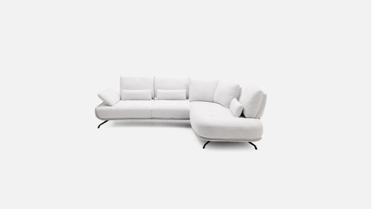 Canapé d'angle méridienne PACHA – Accoudoir réglable, +150 tissus