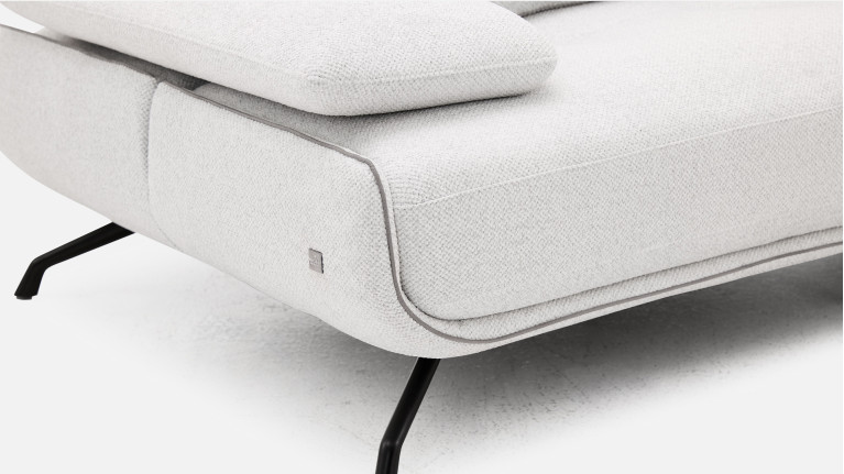 Canapé d'angle méridienne PACHA – Accoudoir réglable, +150 tissus