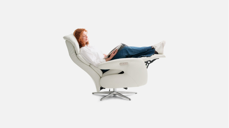 Fauteuil relax électrique New Eden en cuir