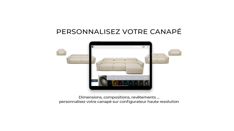 Canapé d'angle modulable relaxation électrique REVELATION