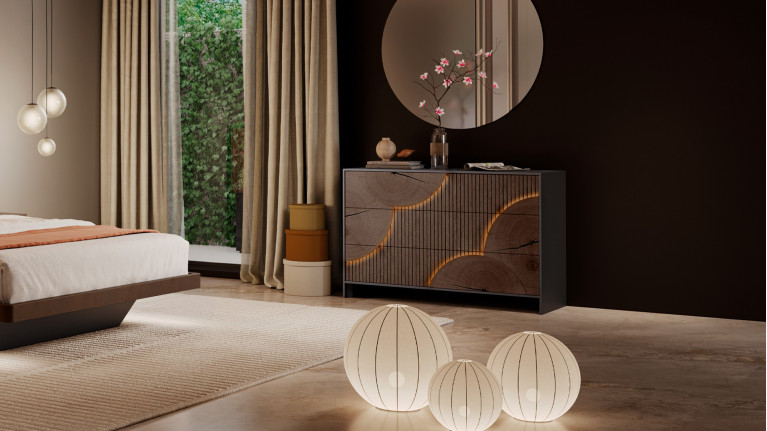 Commode NEO EQUINOXE | Commode design aux reliefs texturés