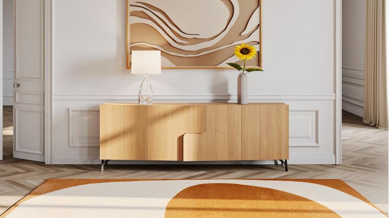 Buffet 4 portes JADE design élégant et rangement généreux